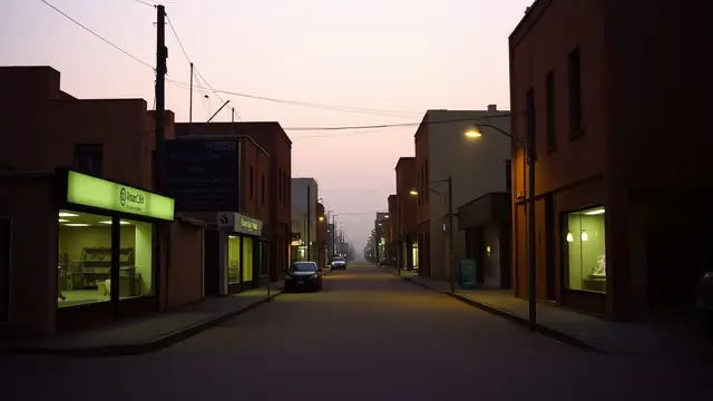 A street in Kano at dusk