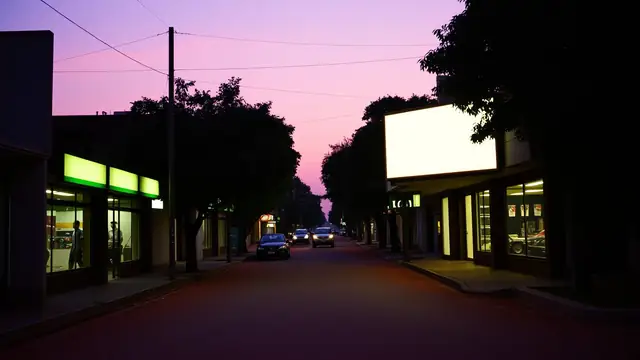 A street in Nairobi at dusk